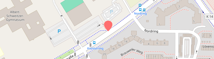 Sudetenstr. hinter Bushaltestelle